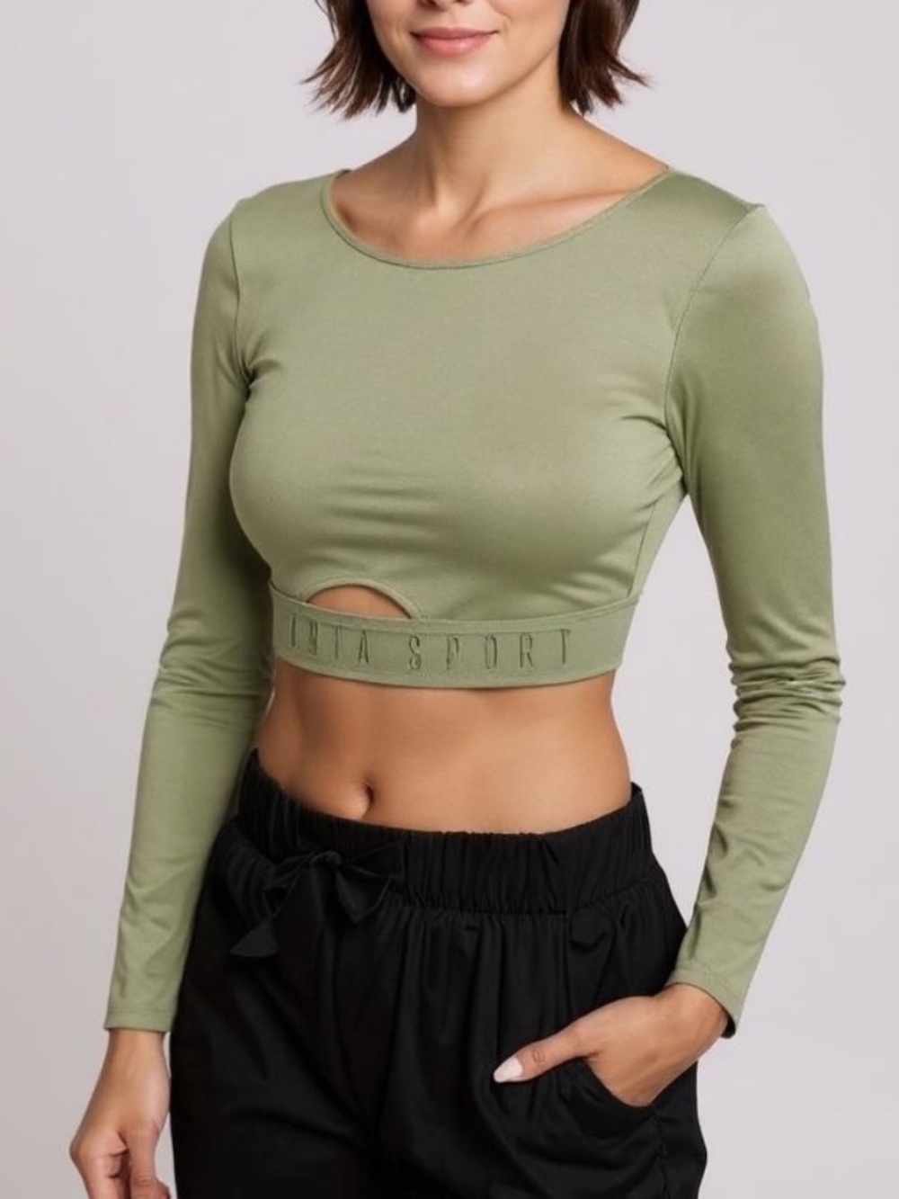 Victorias Secret Long Sleeve Crop Top - Small